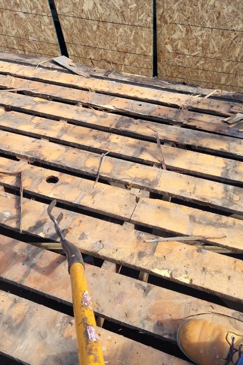 Spaced roof decking replacement